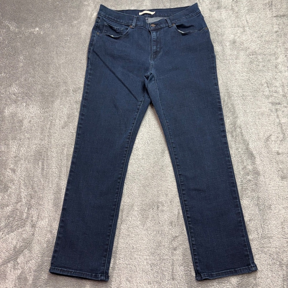 Levi's Classic Straight Jeans Women 31 Dark Blue Good Indigo Denim Mid Rise